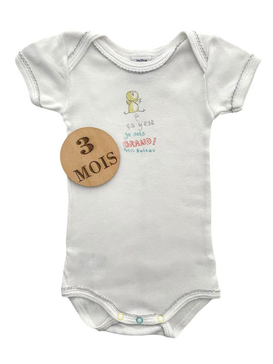 Body blanc poussin, Petit Bateau