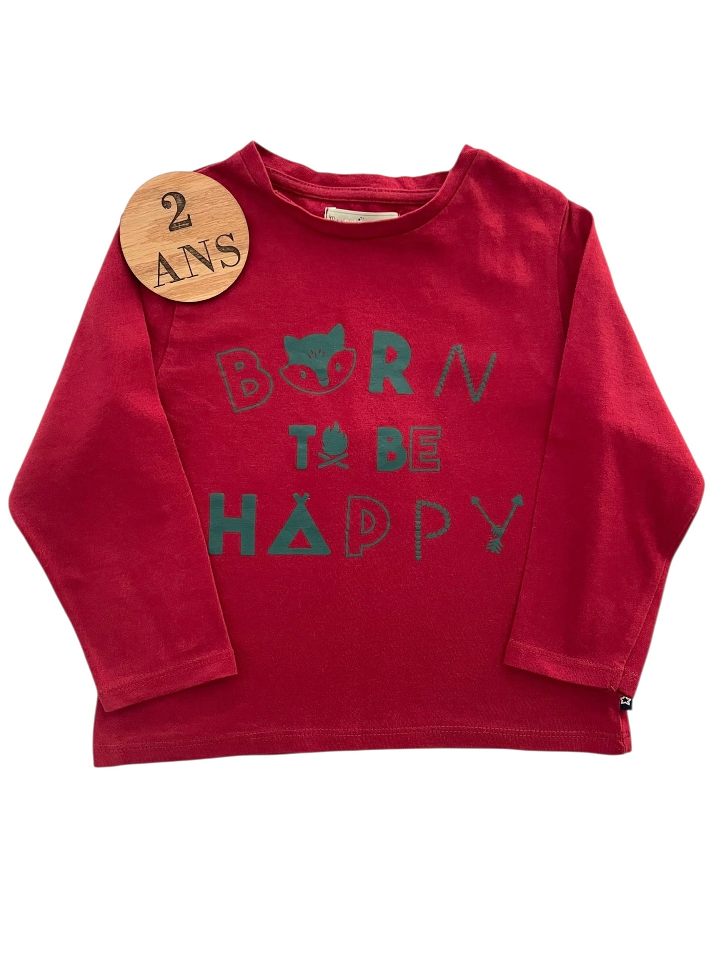 Tee-shirt, rouge, Mes petits cailloux