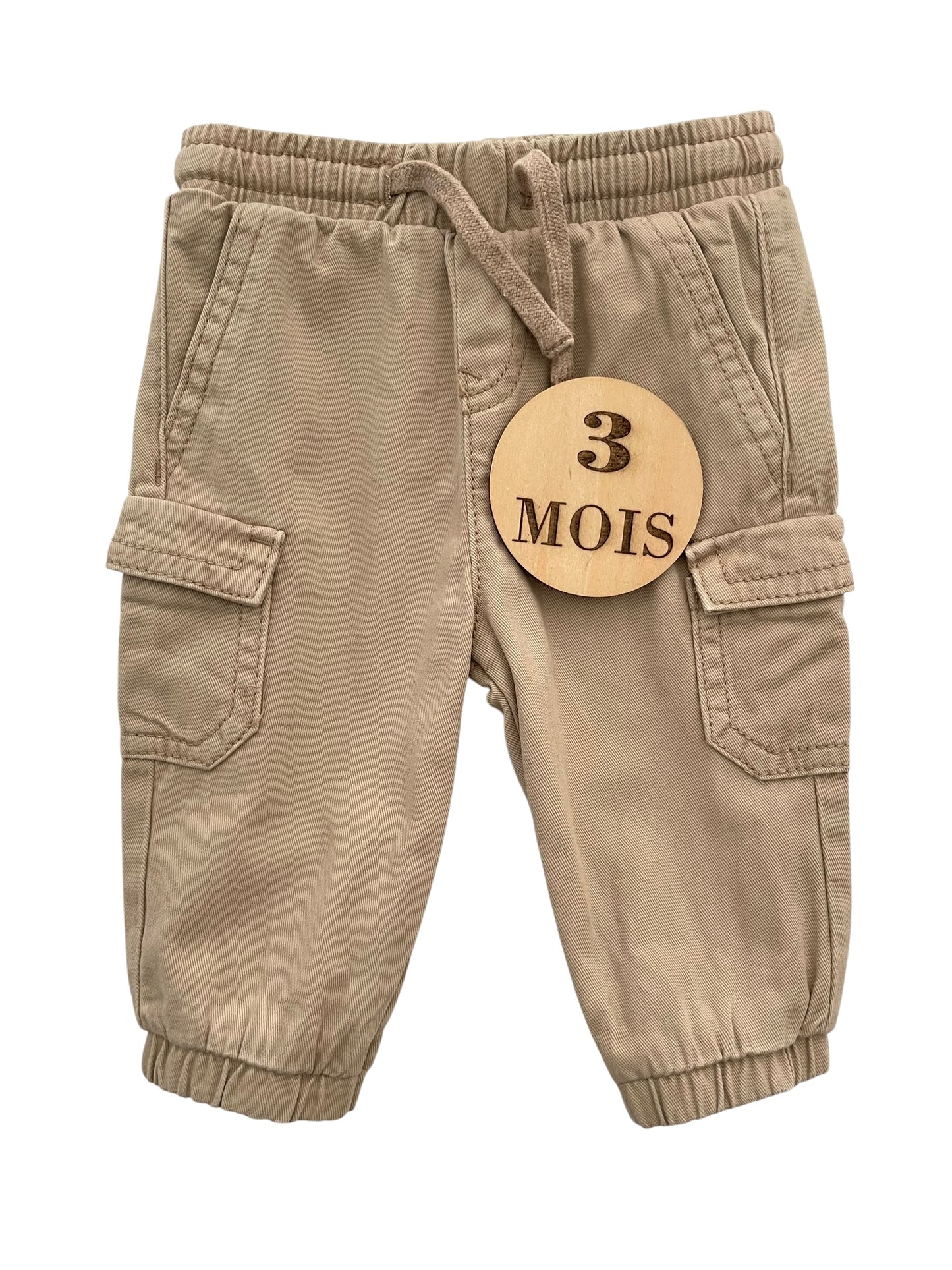 Pantalon cargo, beige, Kiabi