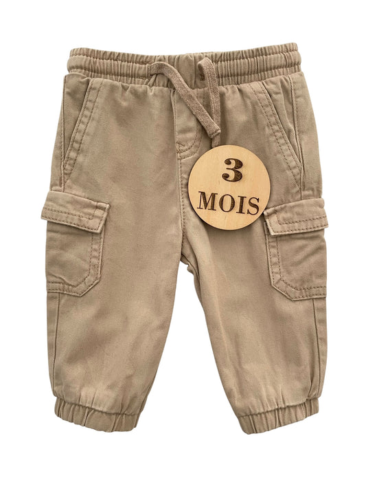 Pantalon cargo, beige, Kiabi