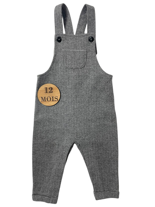 Salopette épaisse, grise, Kiabi