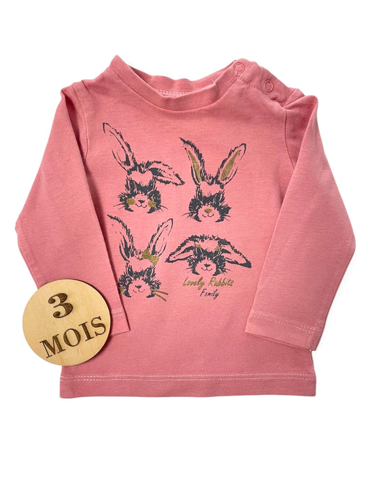 Tee-shirt rose, lapin, Knot so bad
