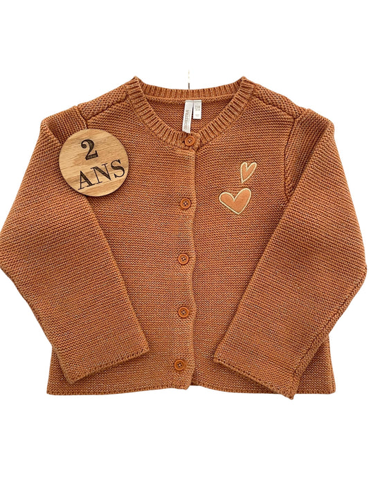 Gilet marron, pailleté, orchestra
