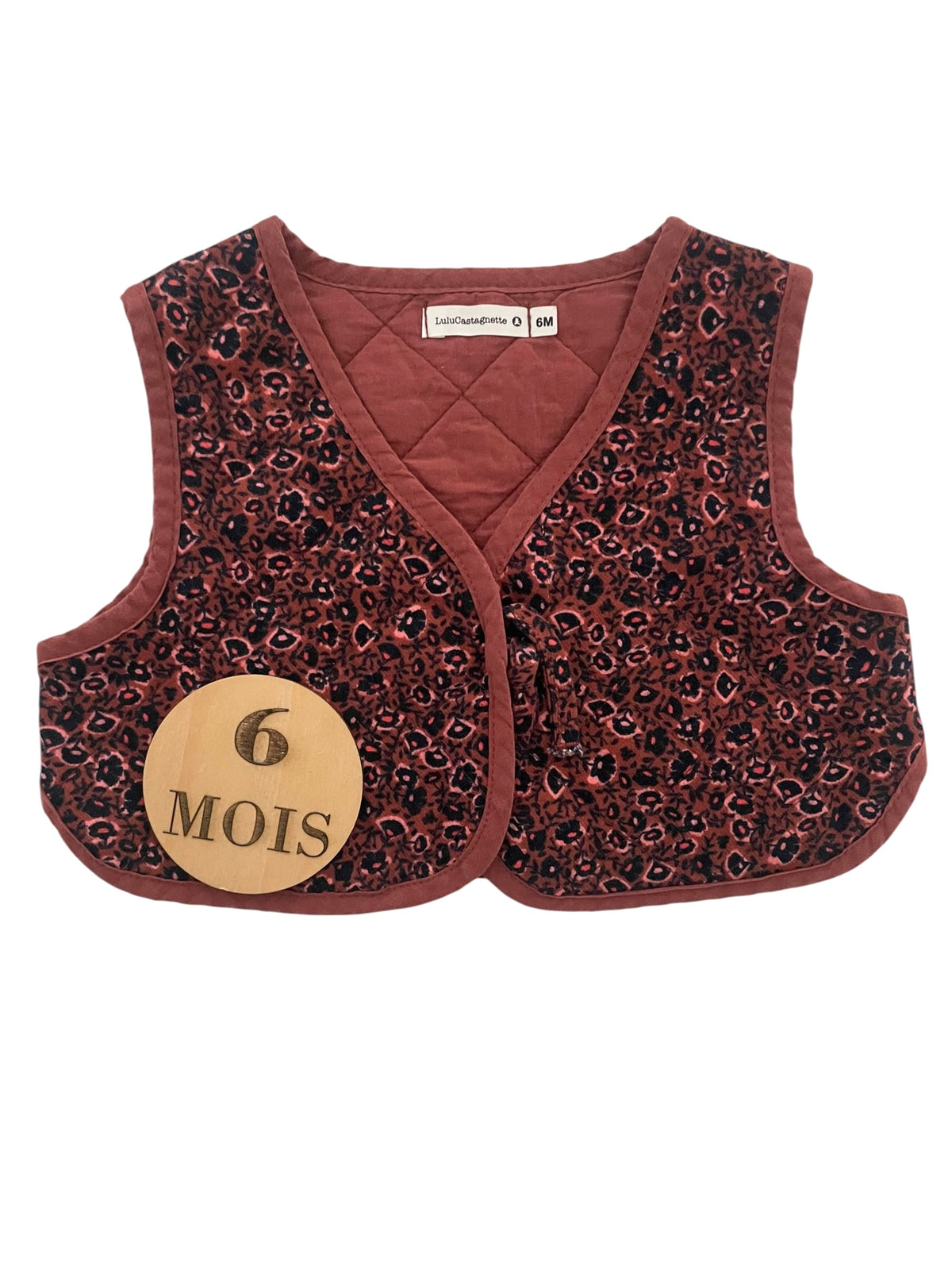 Boléro bordeaux fleuri, Lulu Castagnette