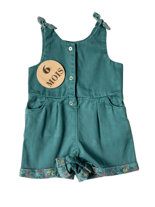 Salopette short, verte, TAO