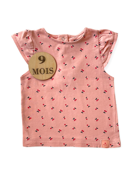 T-shirt rose, cerises, Kiabi