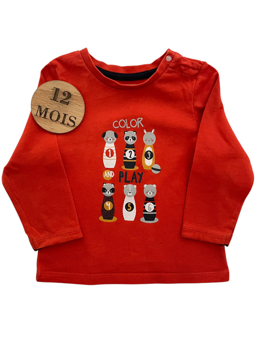 Tee-shirt rouge/ orangé, Orchestra
