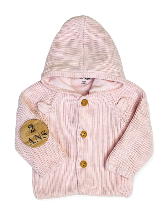 Manteau en mailles, doublé polaire, Noukie’s
