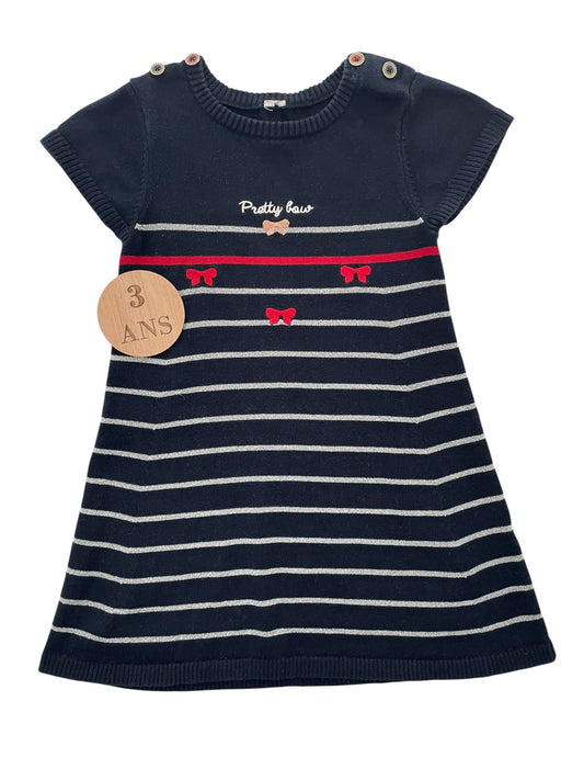 Robe matière pull fin, bleu-marine, Orchestra