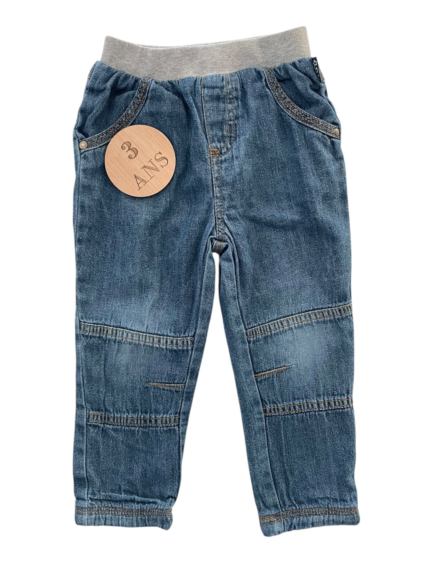Jean taille élastique, doublé coton, Mes petits cailloux