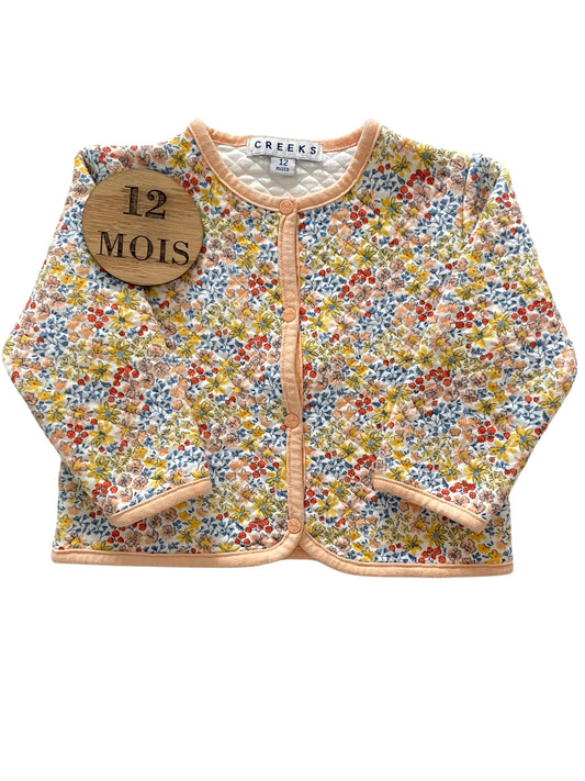 Gilet matelassé, fleuri, Creeks