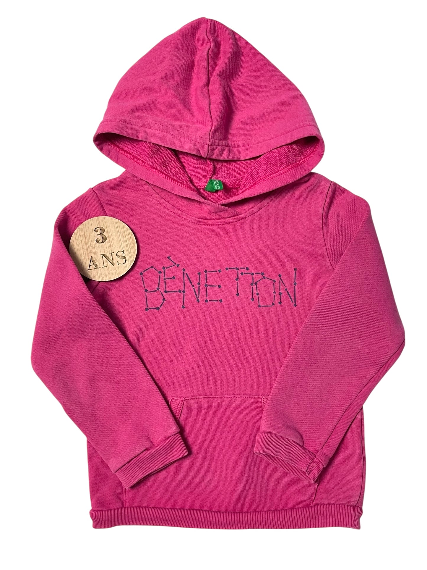 Sweat à capuche, rose, Benetton
