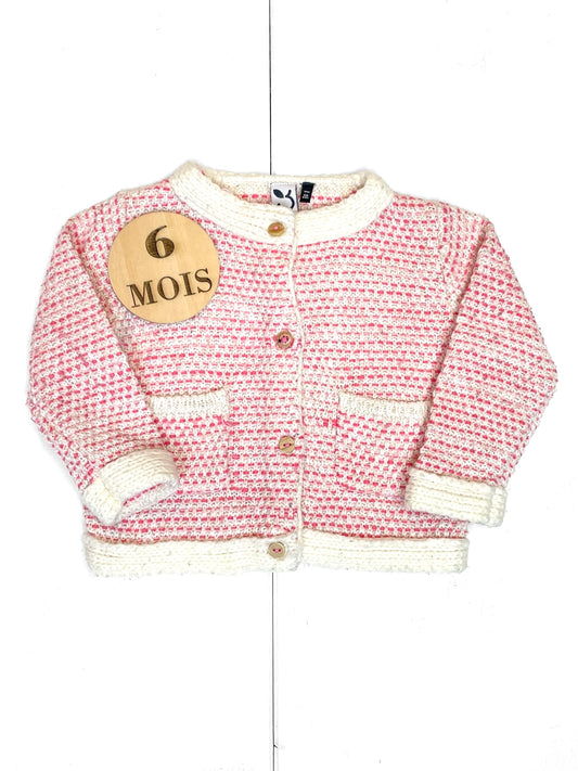 Gilet en mailles, rose, 3 pommes