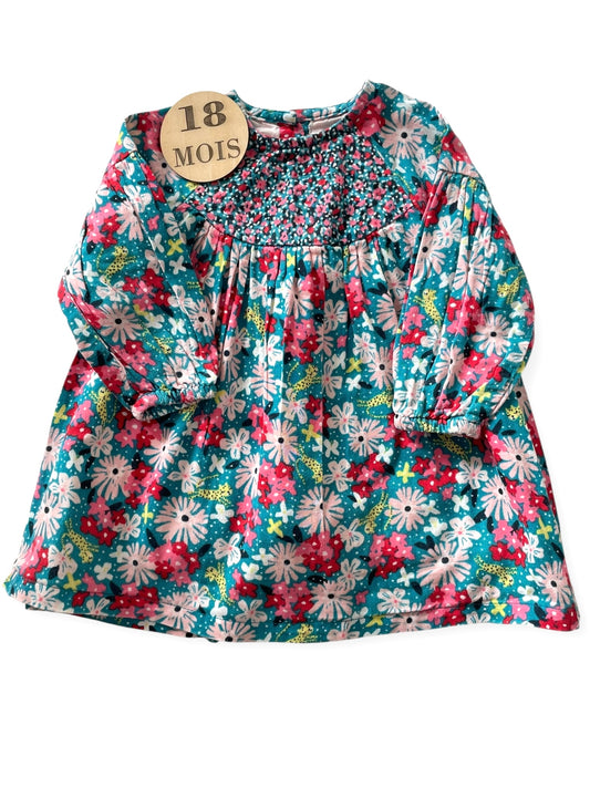 Robe fleurie rose et bleu, DPAM