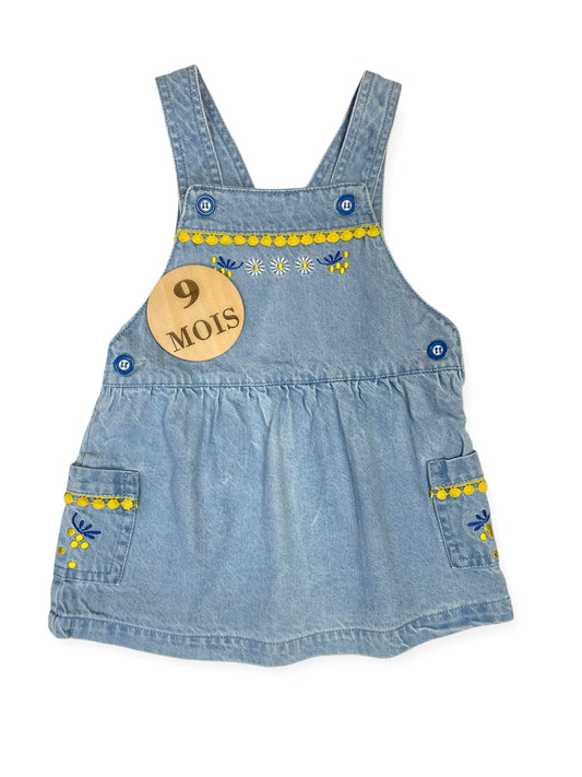 Robe en jean fleurs jaunes, Mots d’enfants