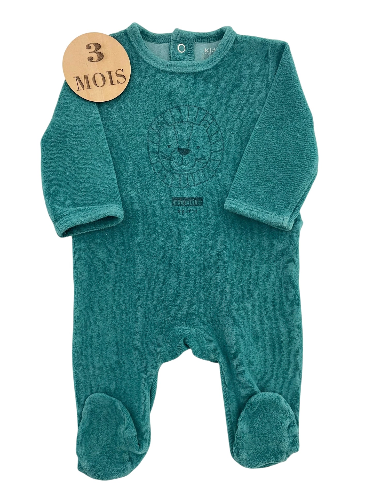 Pyjama velours vert, Kiabi
