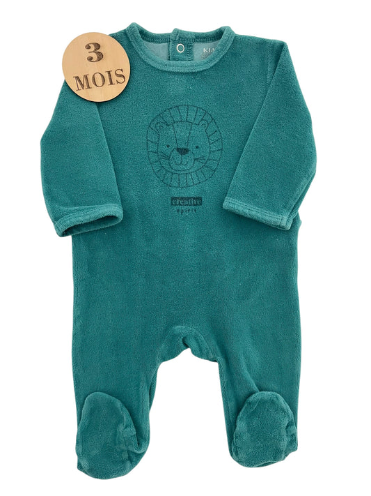 Pyjama velours vert, Kiabi