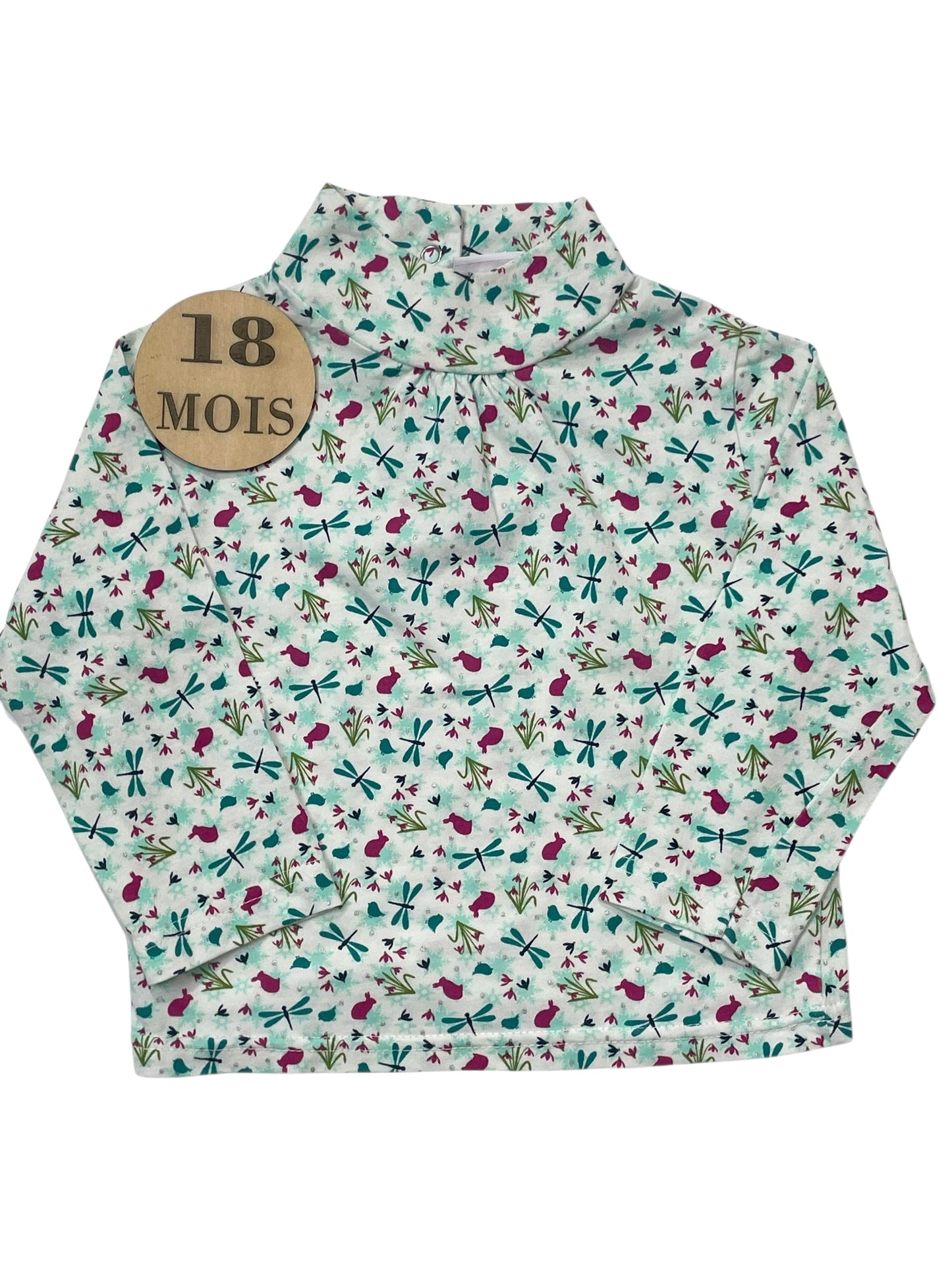 Sous-pull, lapins / libellules, Pommette