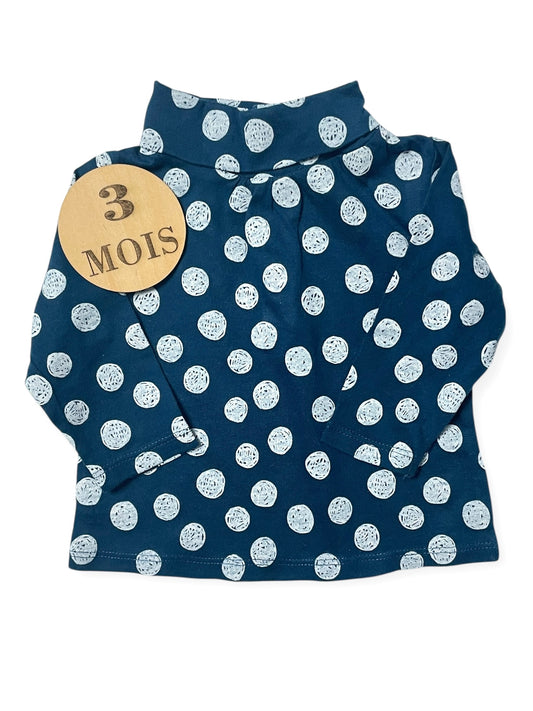 Sous-pull bleu à pois, TEX