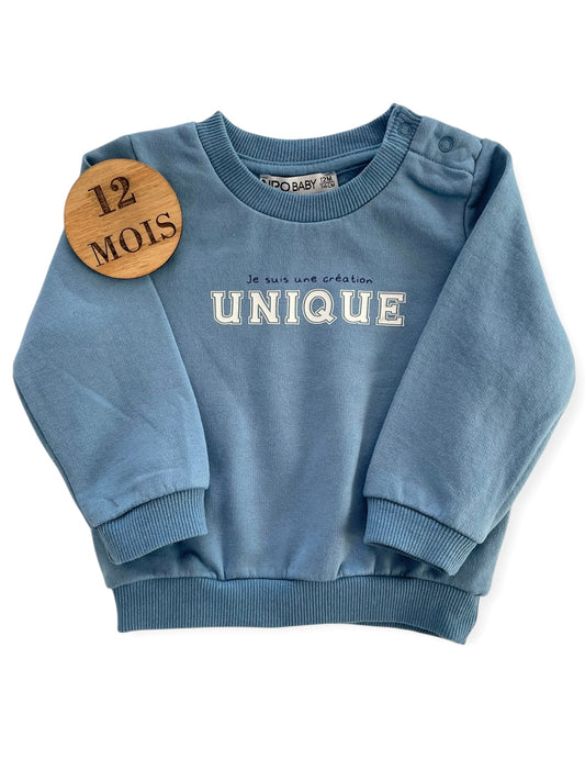 Sweat fin, bleu, NPO