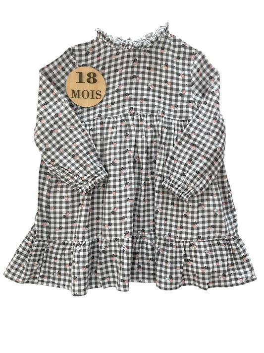 Robe à carreaux, fleurie, FPC