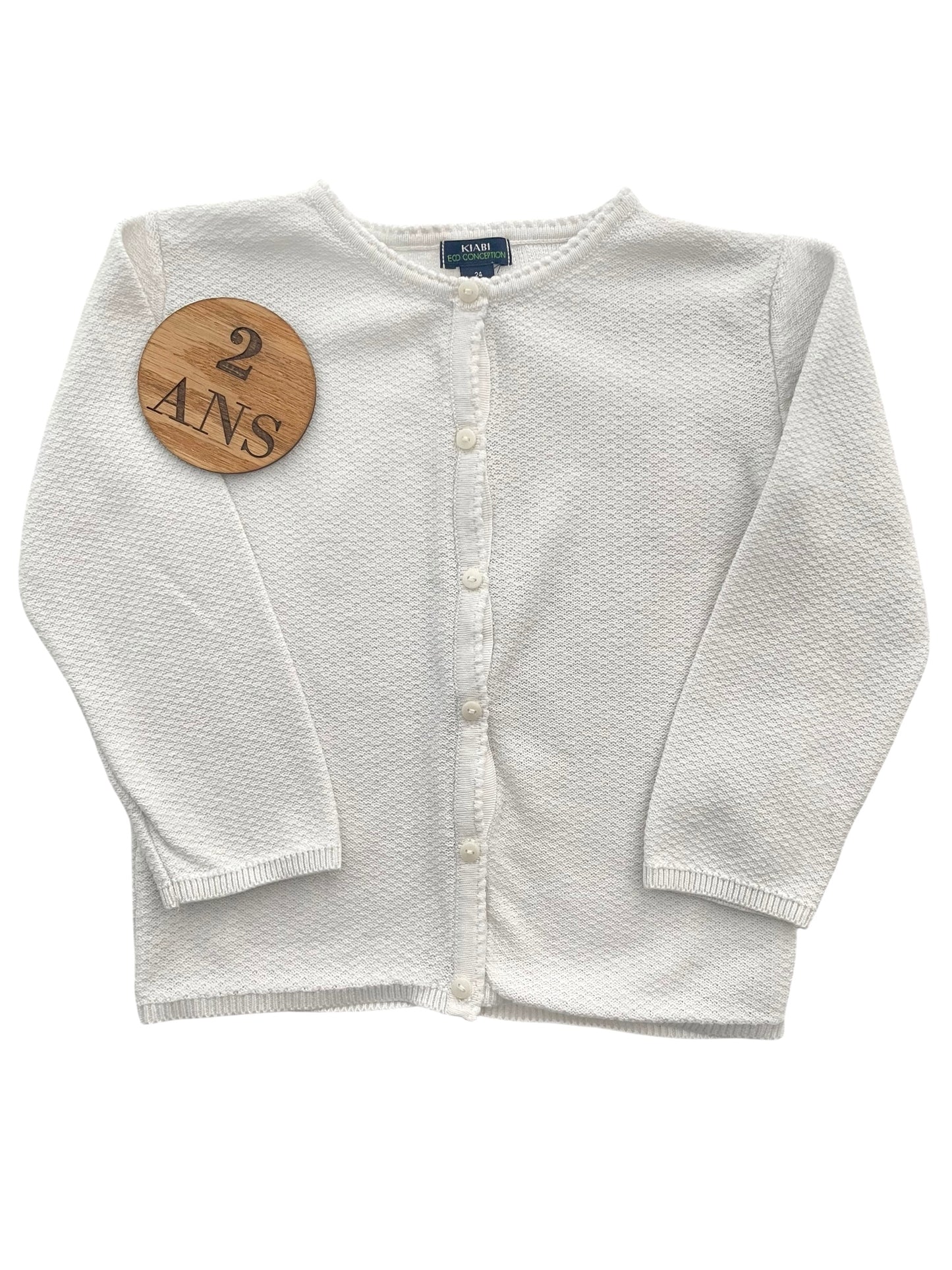 Gilet fin, blanc, Kiabi