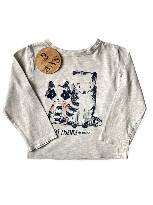 T-shirt, gris clair, Primark