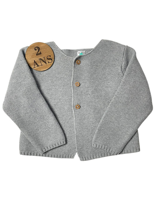Gilet en mailles, gris clair, TEX