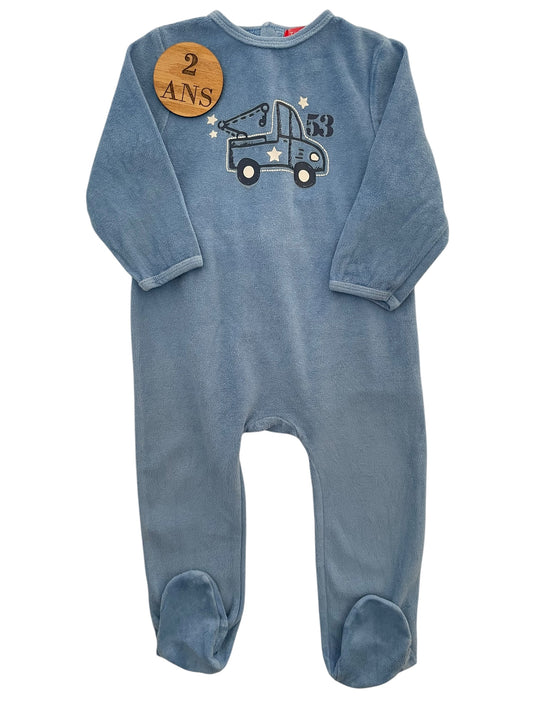 Pyjama velours, bleu, Tissaïa