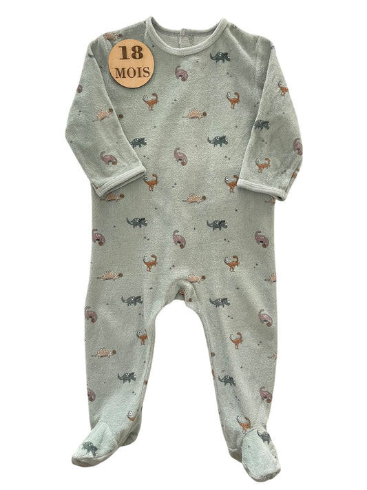 Pyjama velours dinosaures, Kiabi