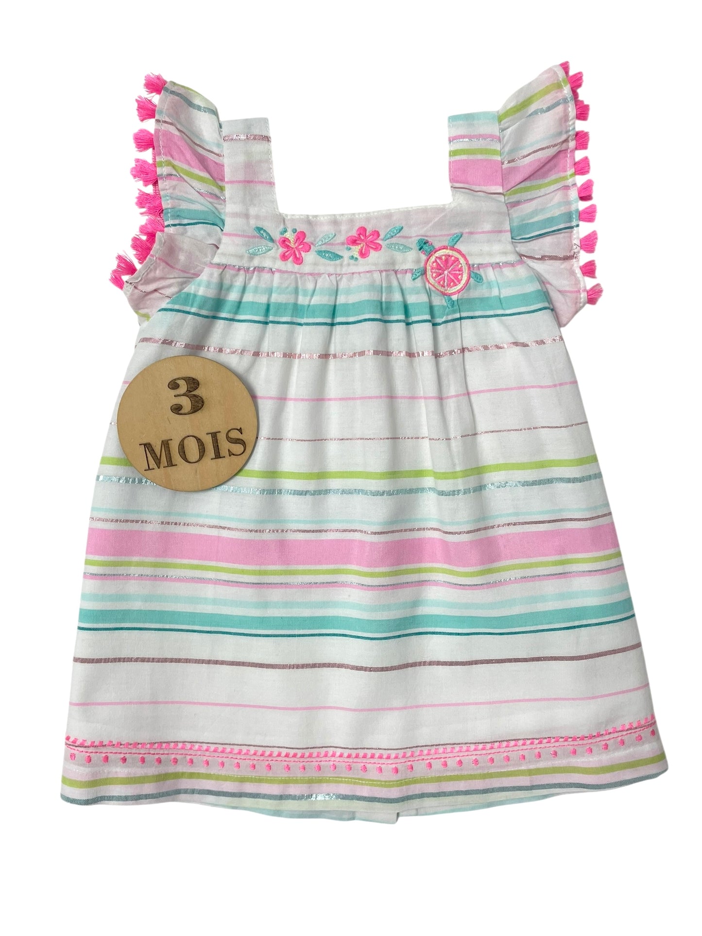 Robe à rayures, doublée, DPAM