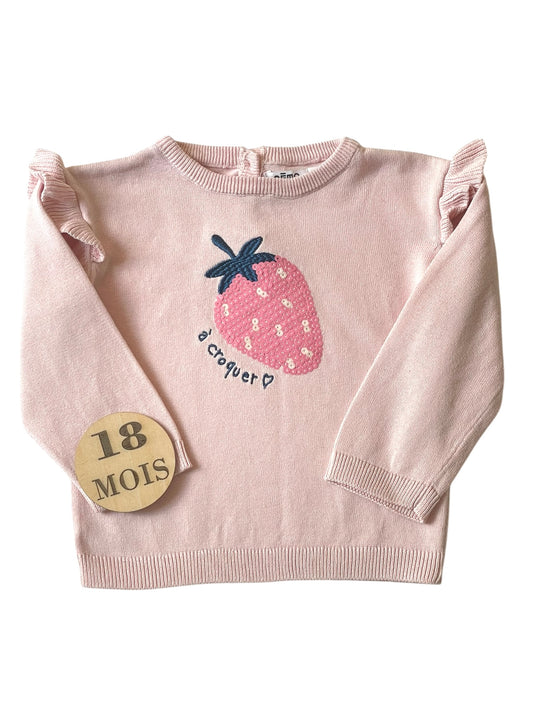 Pull fin, rose, Gémo