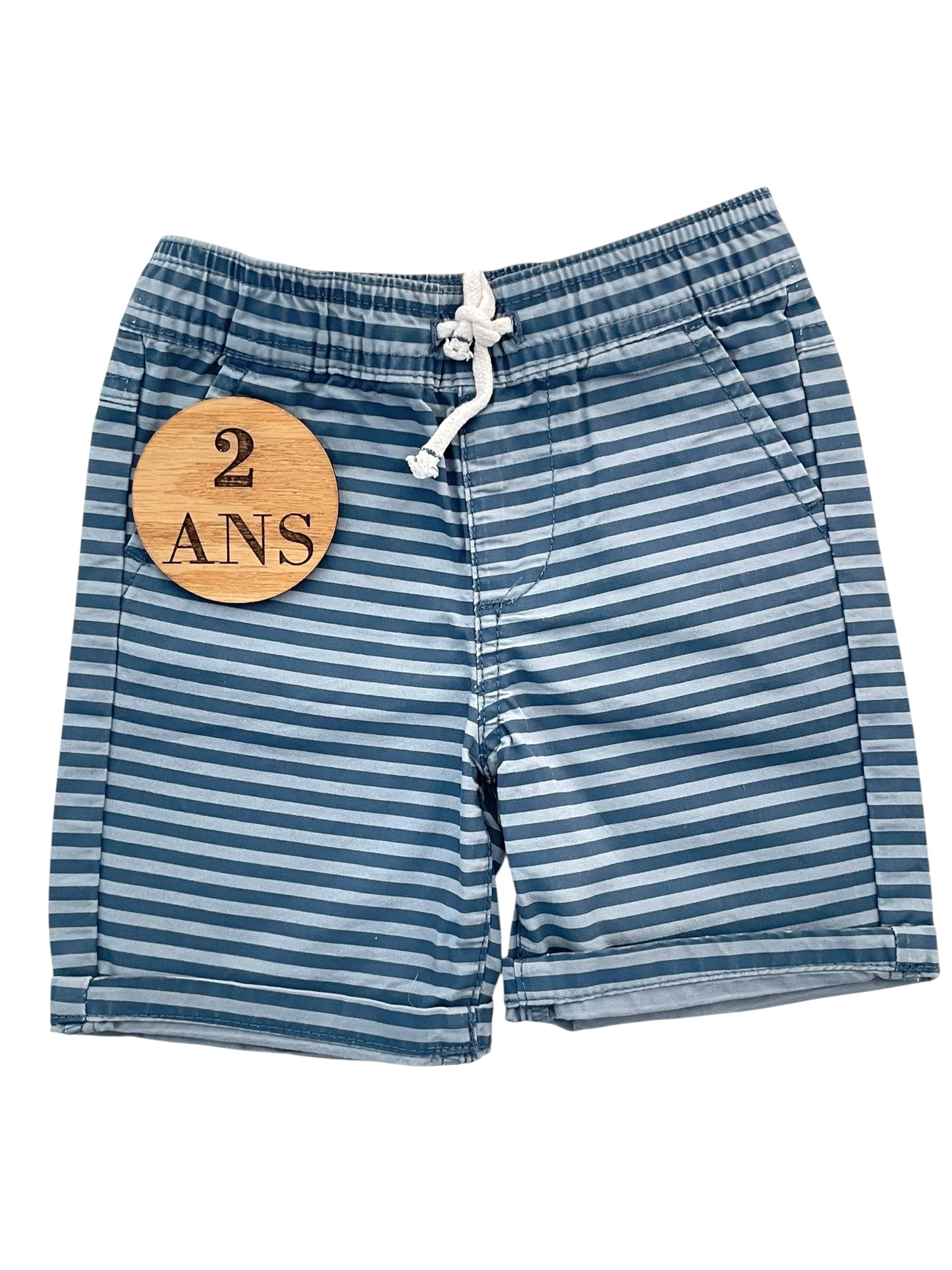 Short en toile, rayé bleu, Primark