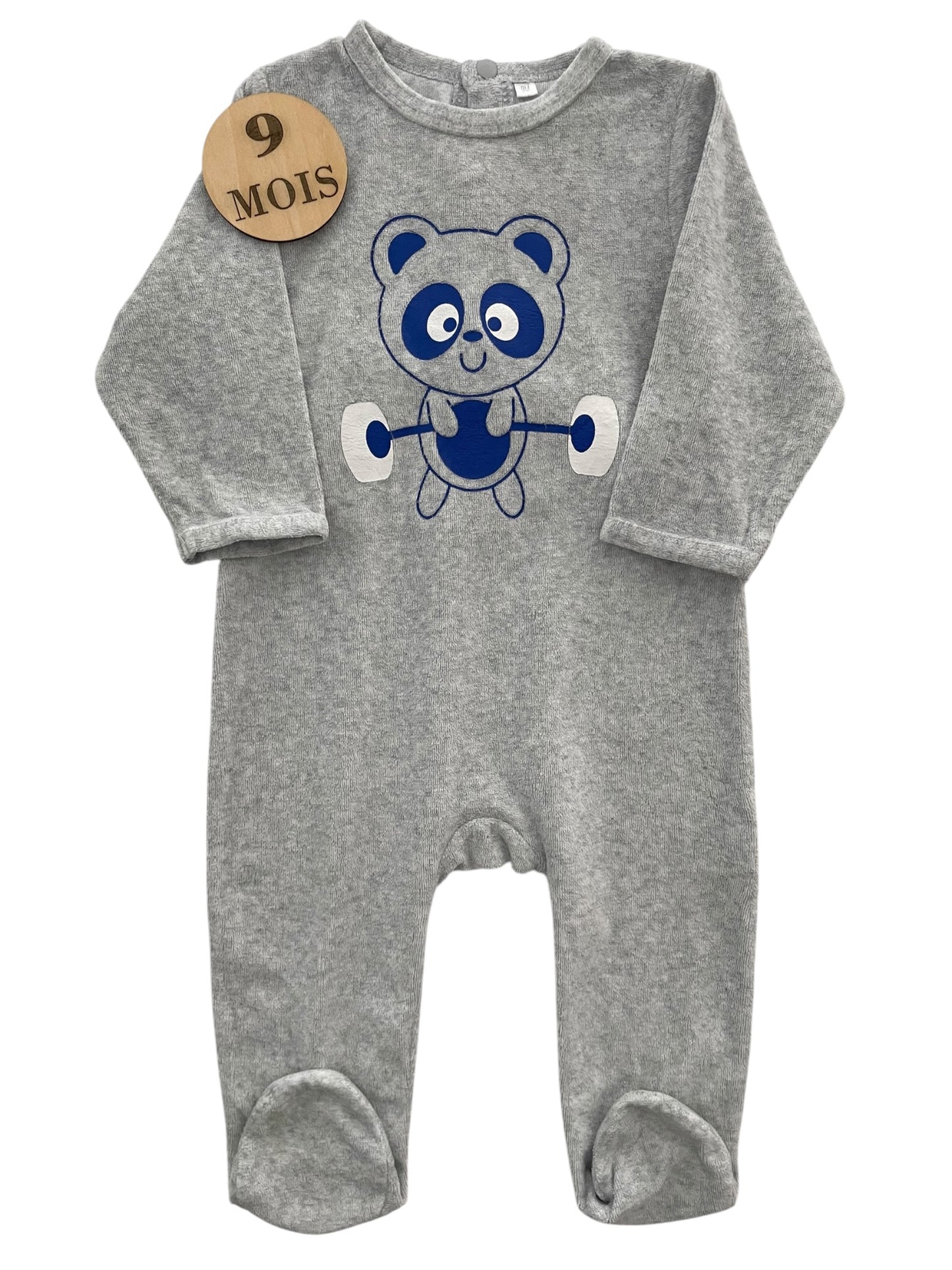 Pyjama velours gris