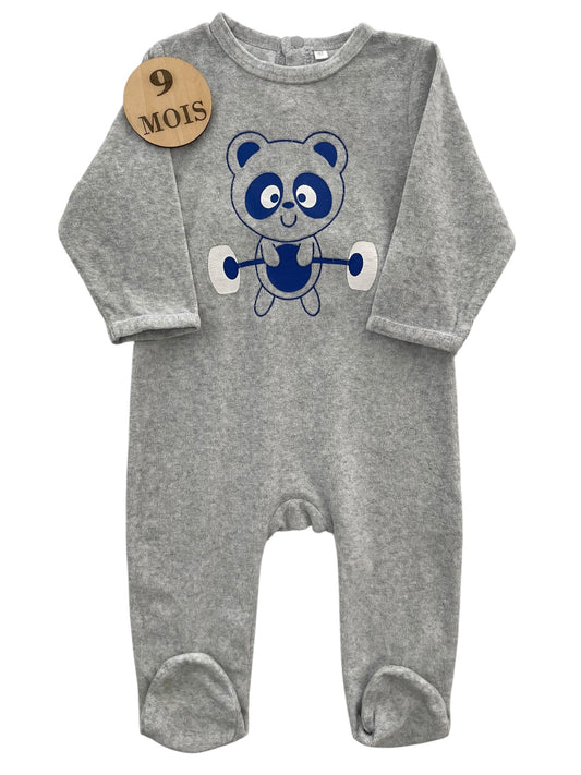 Pyjama velours gris