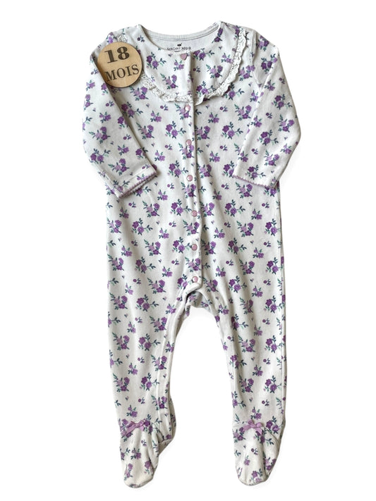 Pyjama velours, fleuri, Sergent Major