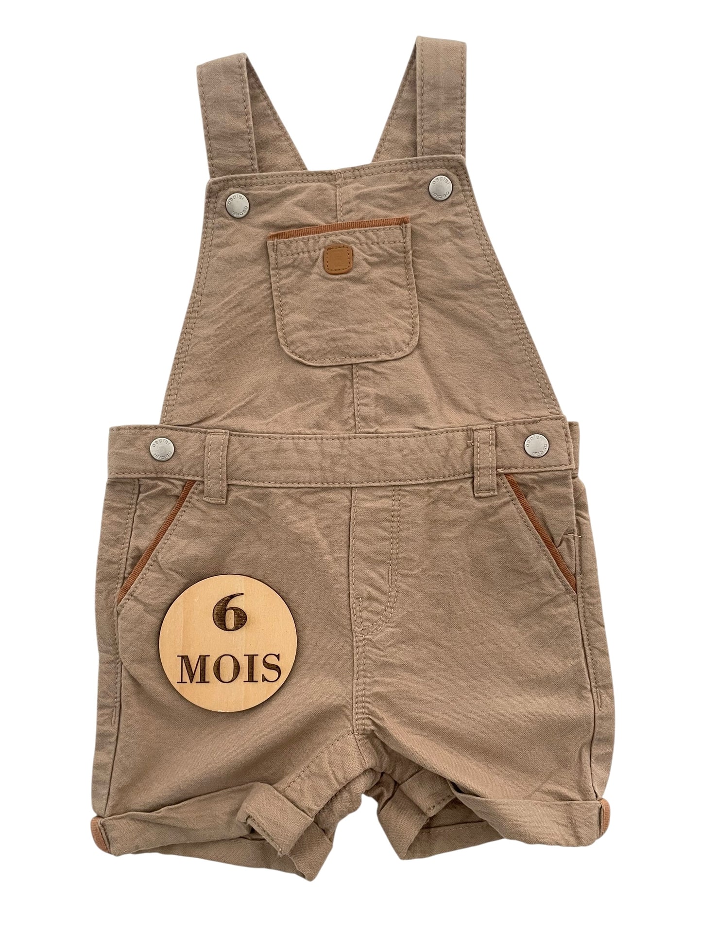 Salopette-short marron clair, Obaïbi