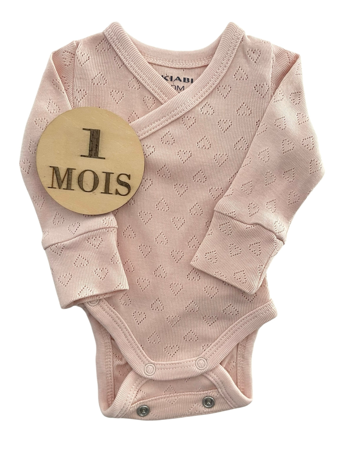 Body évolutif, coeurs, rose, Kiabi