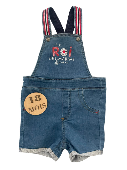 Salopette short en jean, Terre de marins