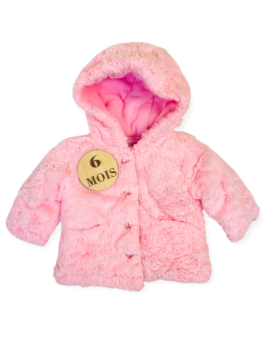 Manteau fausse fourrure rose, Tom et Kiddy