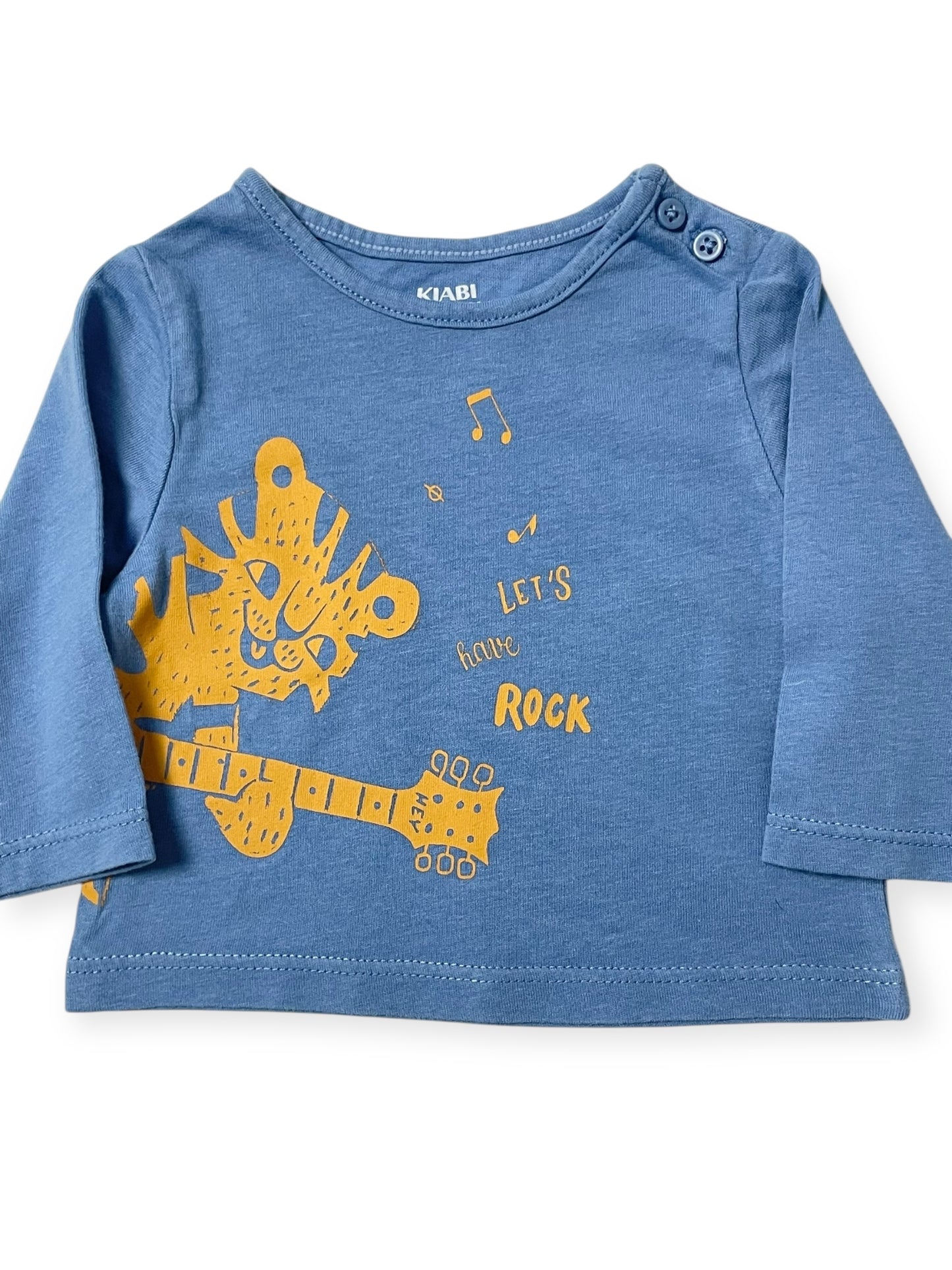 Lot 2 tee-shirt, moutarde et bleu, Kiabi