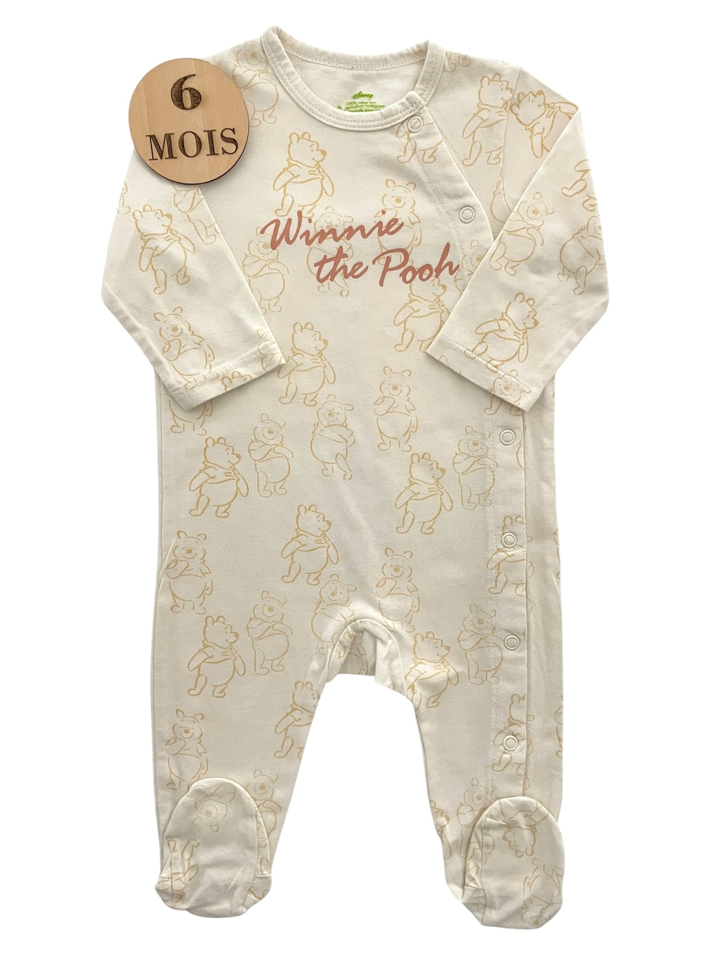 Pyjama coton crème, Winnie, Disney Baby