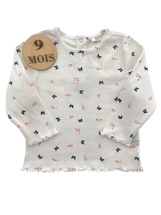 Tee-shirt, côtelé, papillons, Orchestra