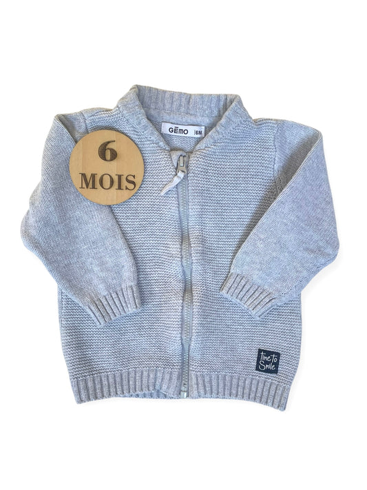 Gilet en mailles, gris, Gémo