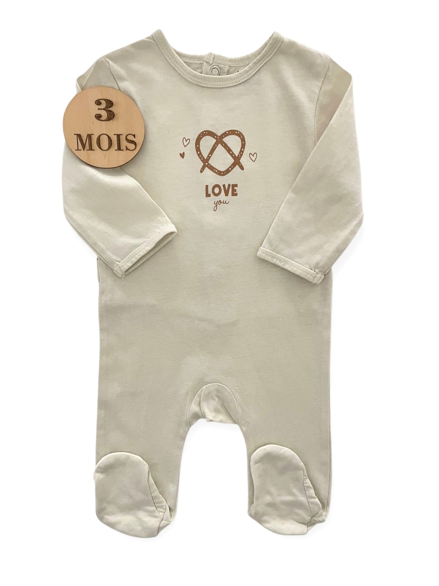 Pyjama coton, écru, Kiabi