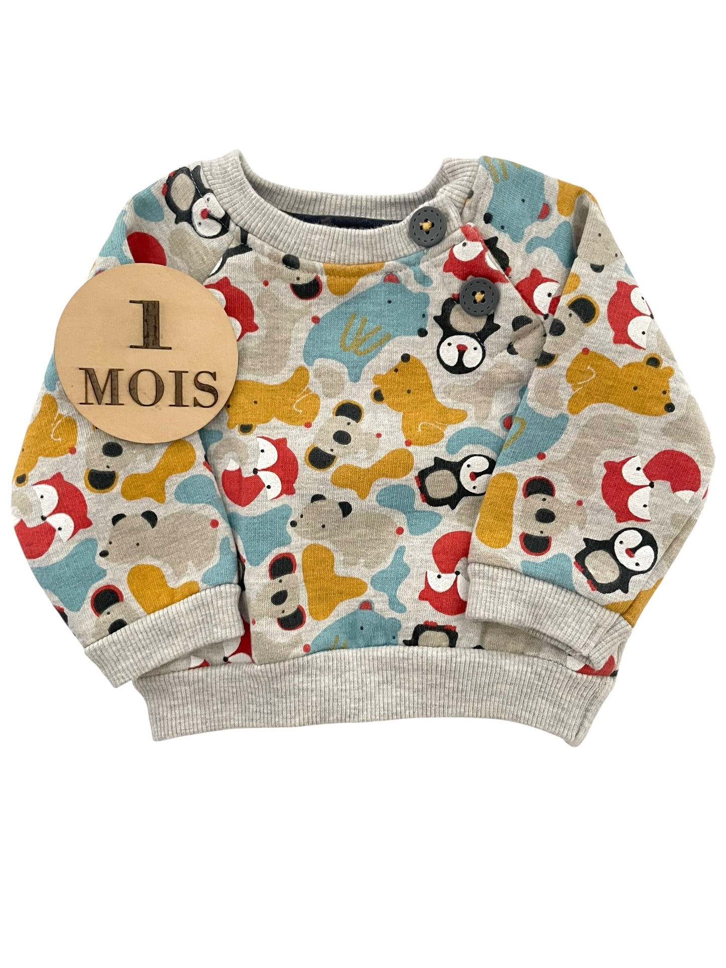Sweat doublé polaire, animaux, Bobolì