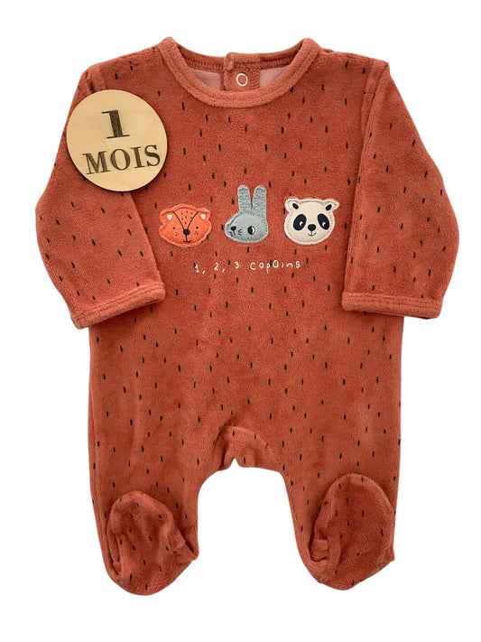 Pyjama velours animaux, Kiabi