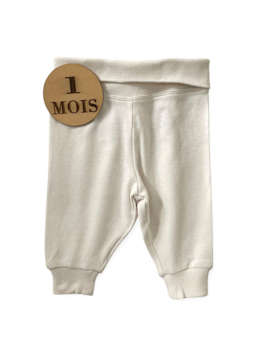 Legging écru, taille élastique, Lupilu