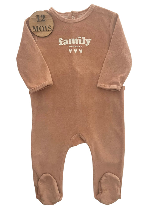 Pyjama velours, marron, Kiabi