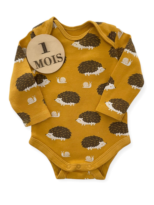 Body moutarde, hérissons, C&A